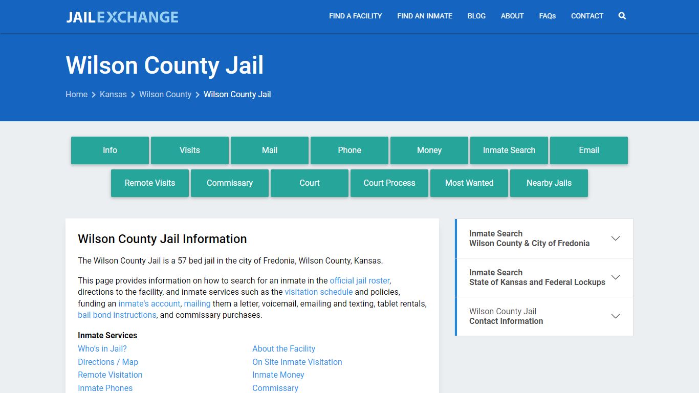 Wilson County Jail, KS Inmate Search, Information